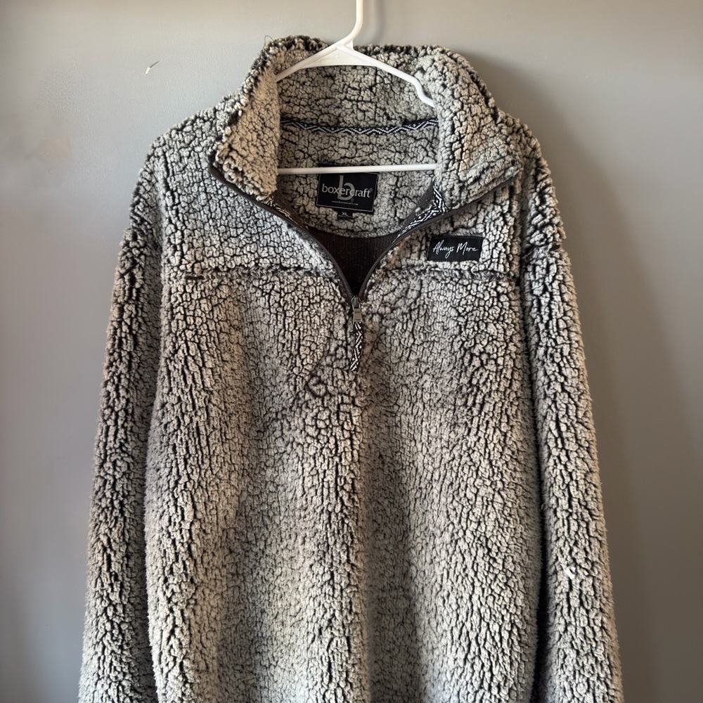 Boxercraft Gray Sherpa Fleece Jacket